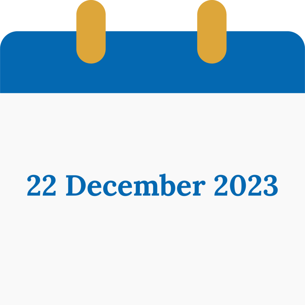 22 December 2023
